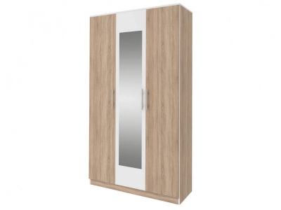 Шкаф 3-х дверный с зеркалом Оливия Дуб сонома/Белый СТЛ.109.06 1200х590х2240