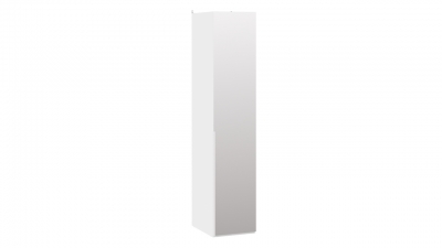 Шкаф для белья с 1 зеркальной дверью Порто 580 Белый Жемчуг