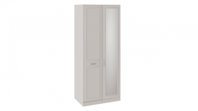 Шкаф для одежды с 1 глухой и 1 зеркальной дверью левый с опорой Сабрина Кашемир
