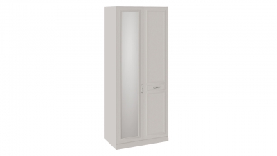 Шкаф для одежды с 1 глухой и 1 зеркальной дверью правый с опорой Сабрина Кашемир