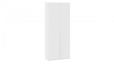 Шкаф для одежды с 2 глухими дверями Порто 366 Белый Жемчуг, Белый софт