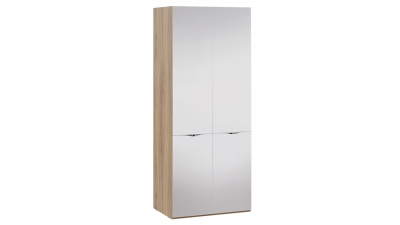 Шкаф для одежды с 2 зеркальными дверями Глосс Яблоня Беллуно