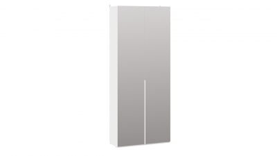 Шкаф для одежды с 2 зеркальными дверями Порто 366 Белый Жемчуг