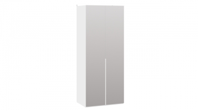 Шкаф для одежды с 2 зеркальными дверями Порто 580 Белый Жемчуг