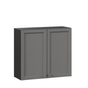 Шкаф кухонный 800 Джулия Чёрный-Оникс серый