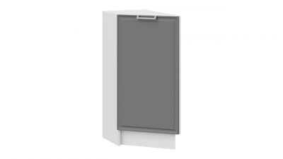 Шкаф напольный торцевой с одной дверью Белладжио Белый, Софт графит
