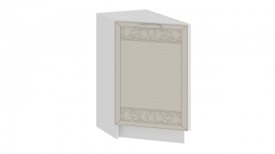 Шкаф напольный торцевой с одной дверью Долорес Белый-Крем