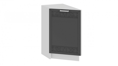 Шкаф напольный торцевой с одной дверью Долорес Белый-Титан