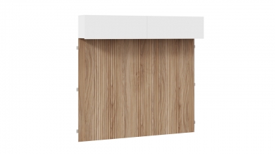 Шкаф навесной с декоративными панелями Порто 366 Белый Жемчуг, Яблоня Беллуно, Белый софт