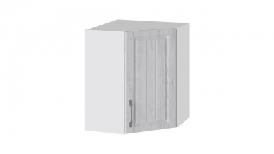Шкаф навесной угловой с углом 45 Прованс Белый глянец-Санторини светлый