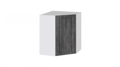 Шкаф навесной угловой с углом 45 Прованс Белый глянец-Санторини темный