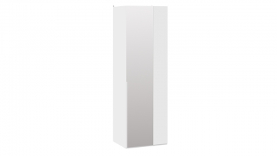 Шкаф угловой с 1 зеркальной дверью Порто 580 Белый Жемчуг