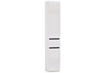 Шкафы Сейдиль с ящиком белый премиум - черный - белый глянец