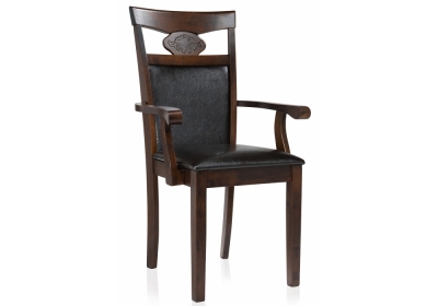 Стул деревянный Кресло Luiza dirty oak - dark brown