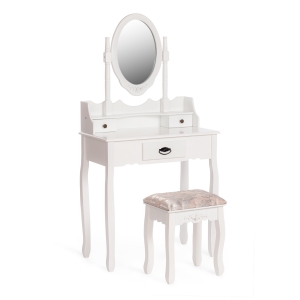 Туалетный столик с зеркалом и табуретом Secret De Maison GAUDE (mod. TT - DT003) Белый (White)